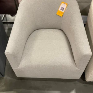 Mitchell Gold + Bob Williams Cooper Studio Full Swivel Chair with Ford Camel