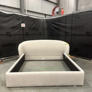 Mitchell Gold + Bob Williams Adler King Headboard w/ Texture Weave Flax - 65% Off Retail Price