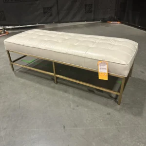 Mitchell Gold + Bob Williams Major Leather Bench Ottoman - 65% Off Retail Price